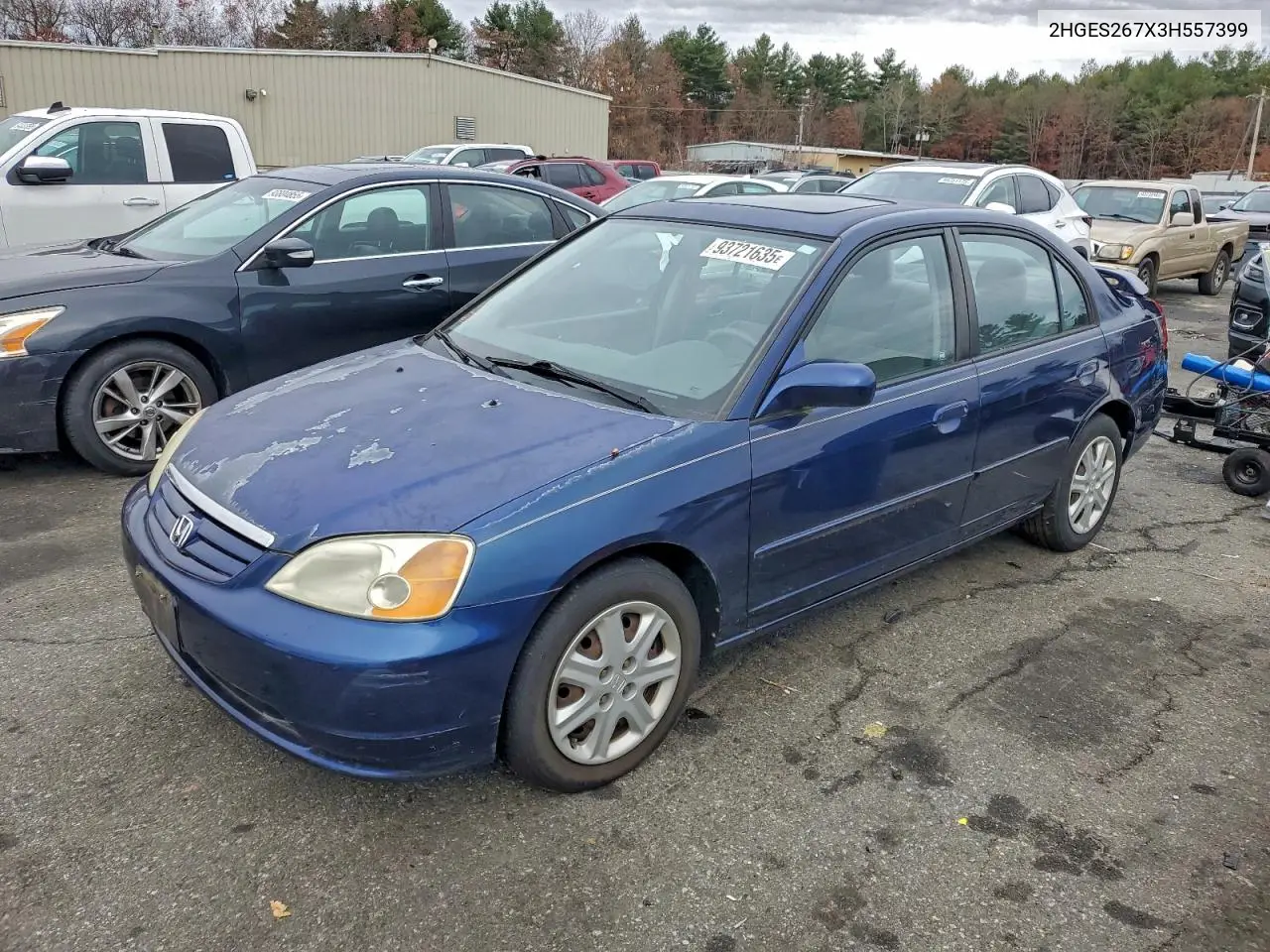 2HGES267X3H557399 2003 Honda Civic Ex