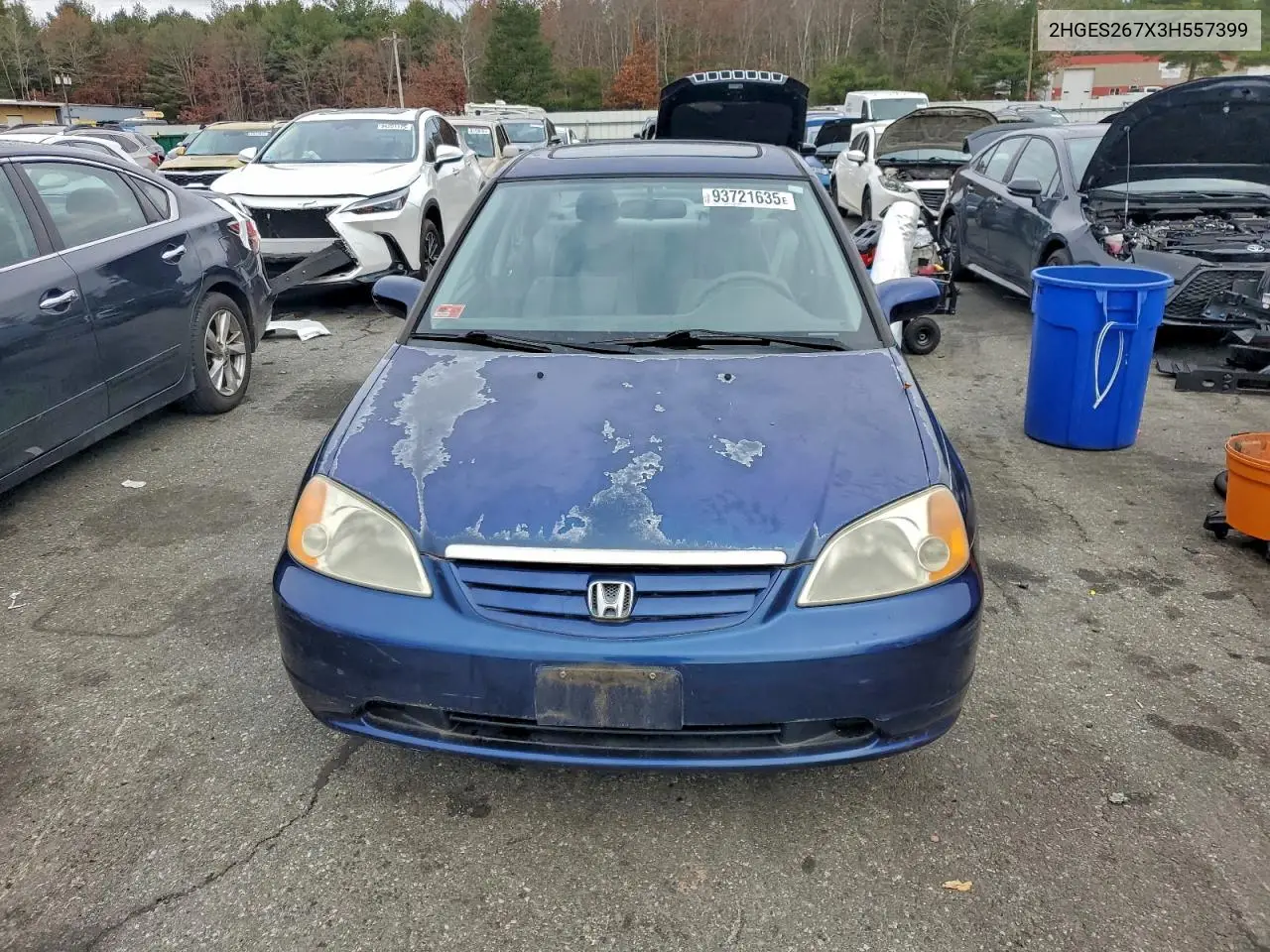 2HGES267X3H557399 2003 Honda Civic Ex