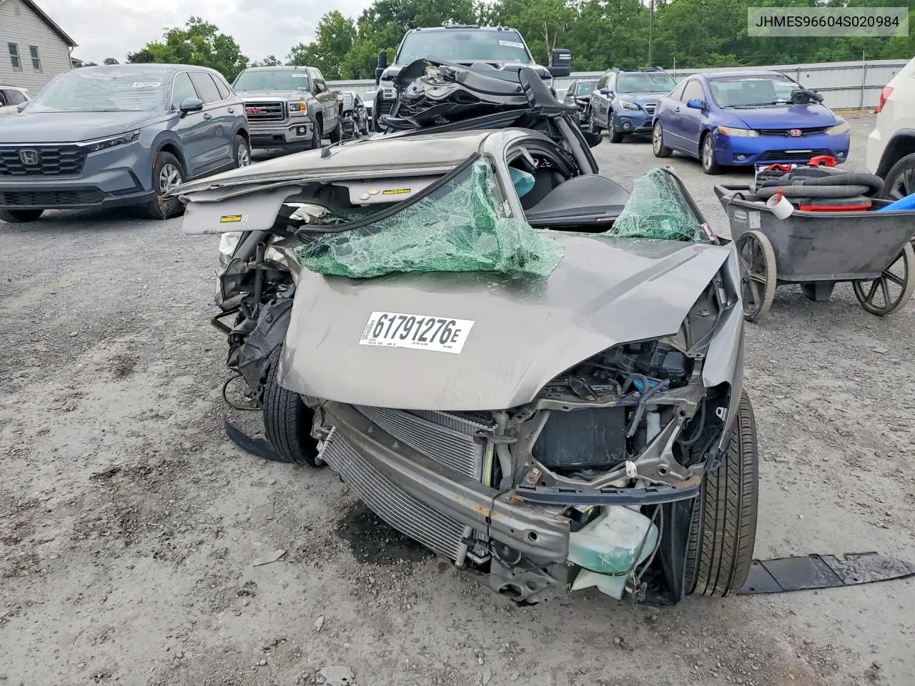 2004 Honda Civic Hybrid VIN: JHMES96604S020984 Lot: 61791276
