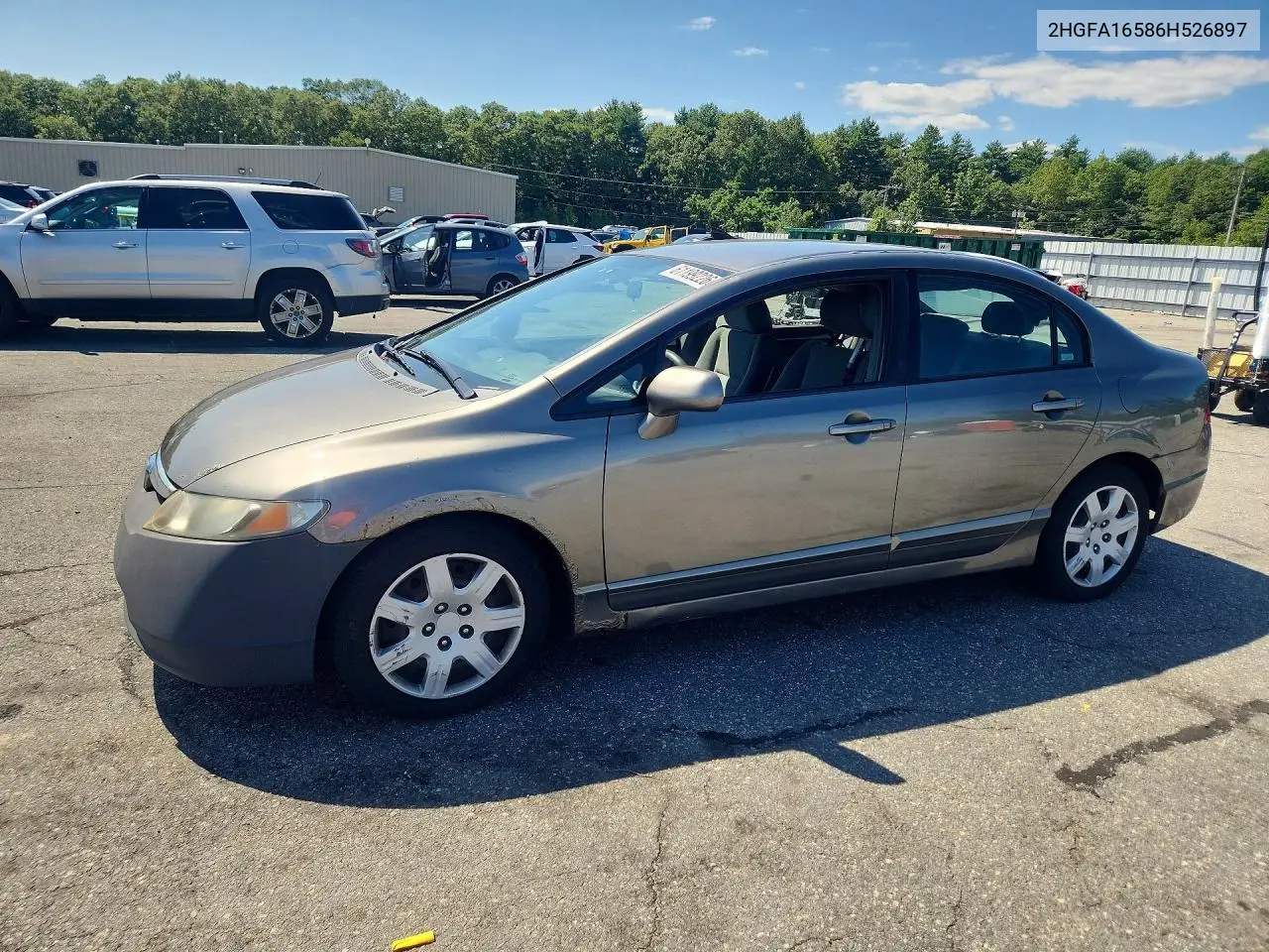 2006 Honda Civic Lx VIN: 2HGFA16586H526897 Lot: 61199226