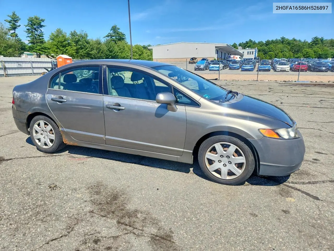 2006 Honda Civic Lx VIN: 2HGFA16586H526897 Lot: 61199226