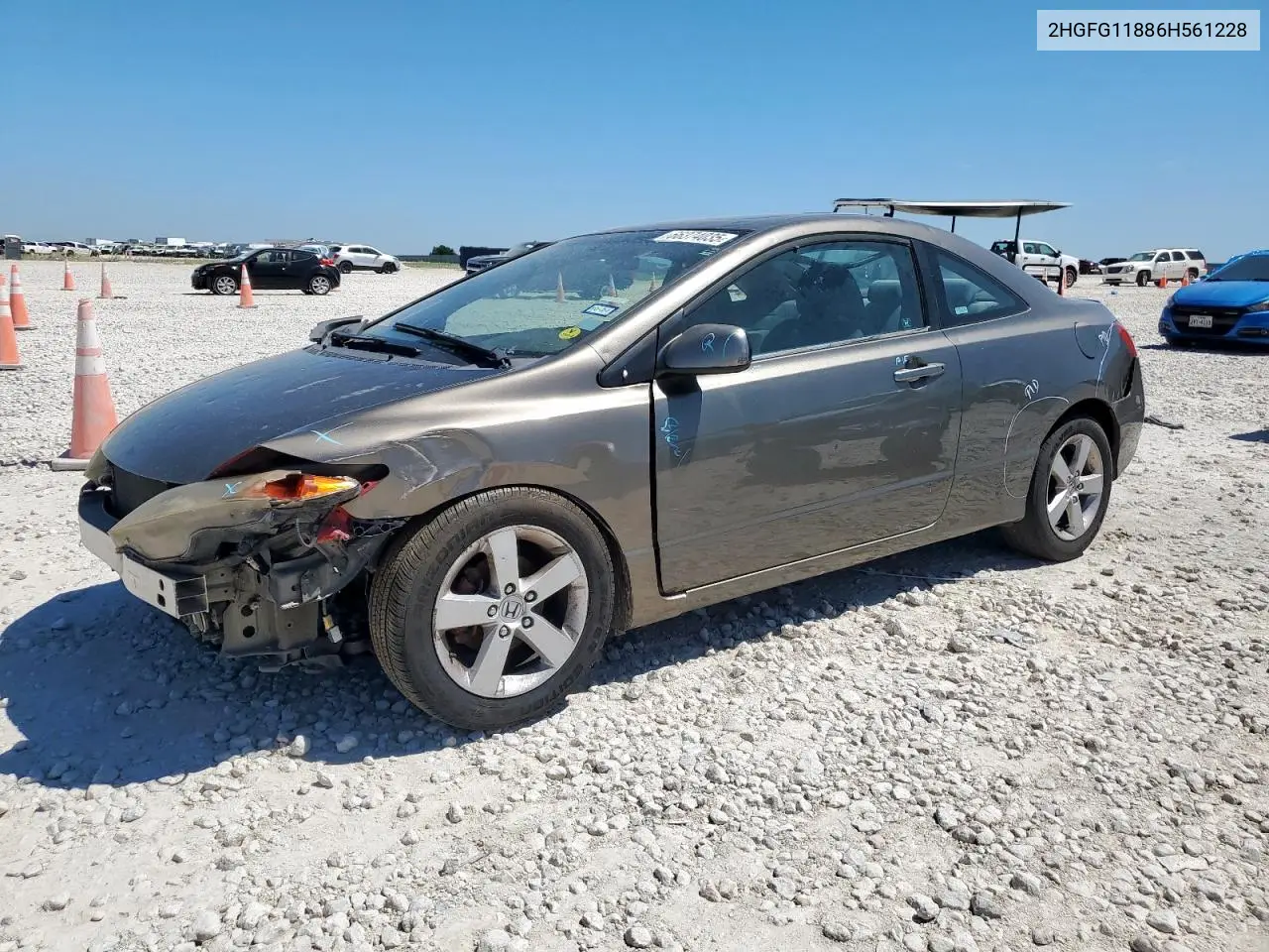 2HGFG11886H561228 2006 Honda Civic Ex