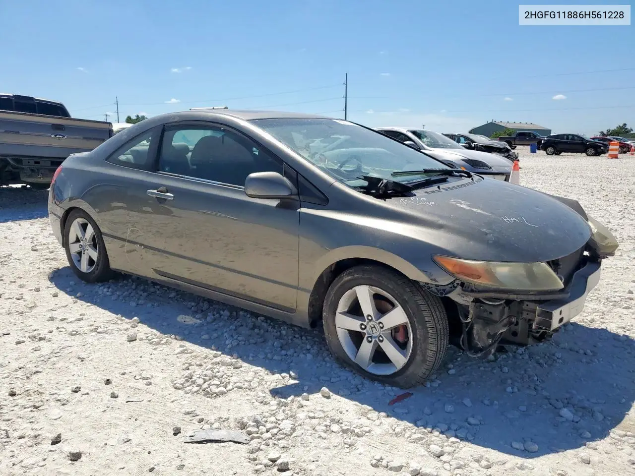 2HGFG11886H561228 2006 Honda Civic Ex