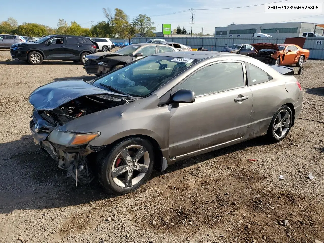 2HGFG12896H525806 2006 Honda Civic Ex