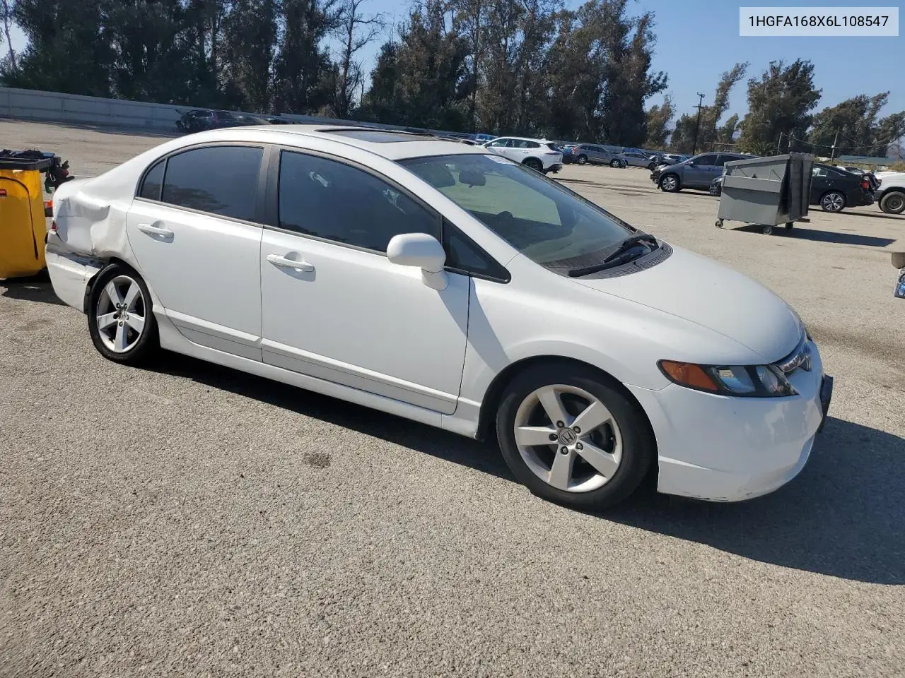 1HGFA168X6L108547 2006 Honda Civic Ex