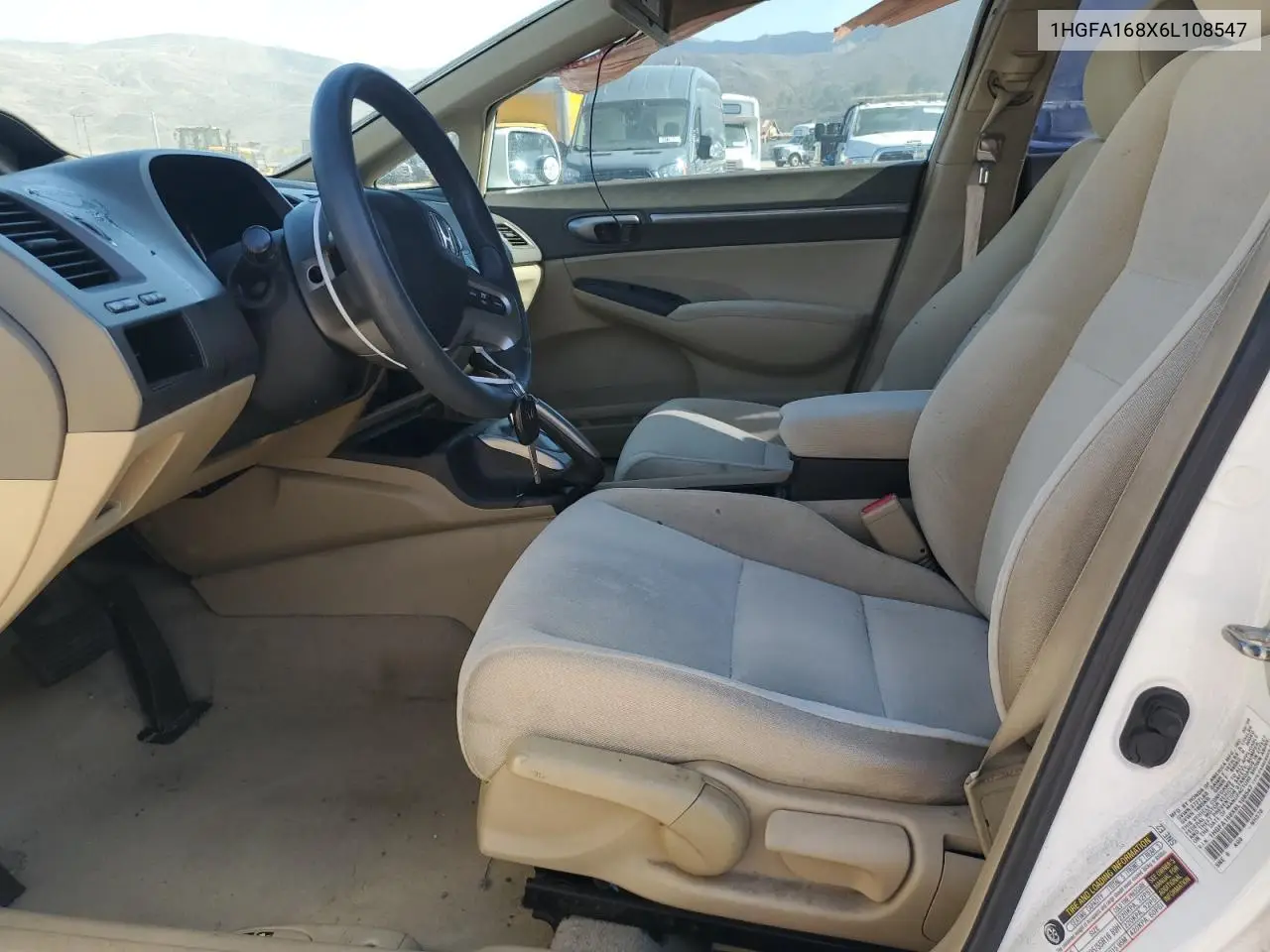 1HGFA168X6L108547 2006 Honda Civic Ex
