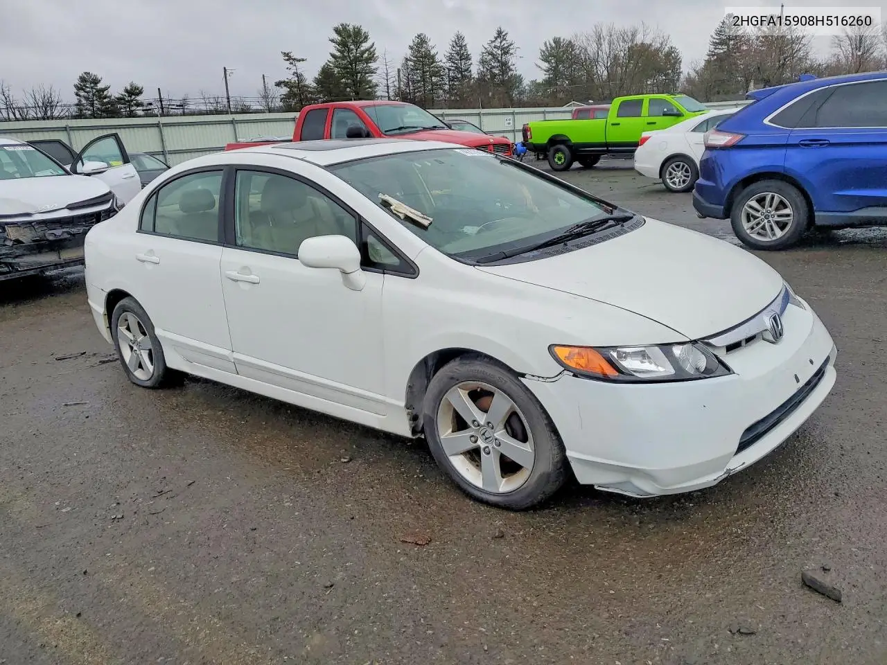 2HGFA15908H516260 2008 Honda Civic Exl