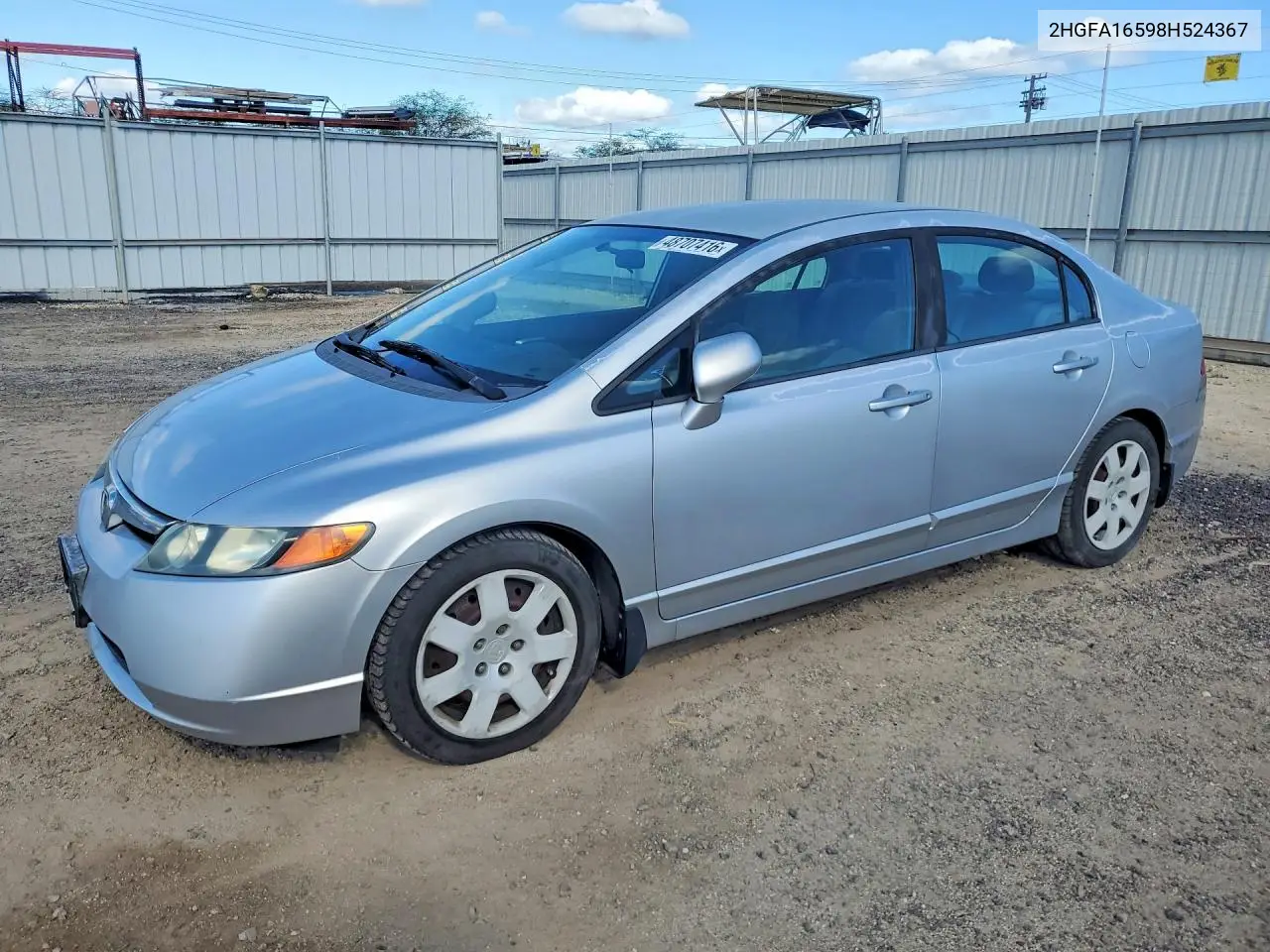 2HGFA16598H524367 2008 Honda Civic Lx