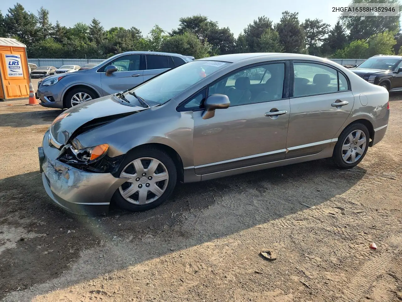 2008 Honda Civic Lx VIN: 2HGFA16588H352946 Lot: 61726856