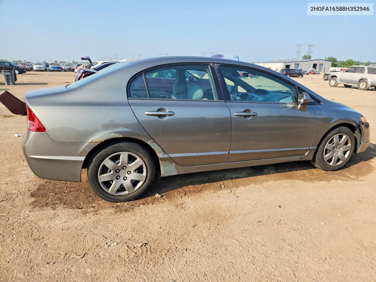 2008 Honda Civic Lx VIN: 2HGFA16588H352946 Lot: 61726856
