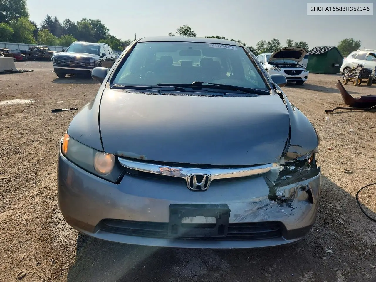 2008 Honda Civic Lx VIN: 2HGFA16588H352946 Lot: 61726856