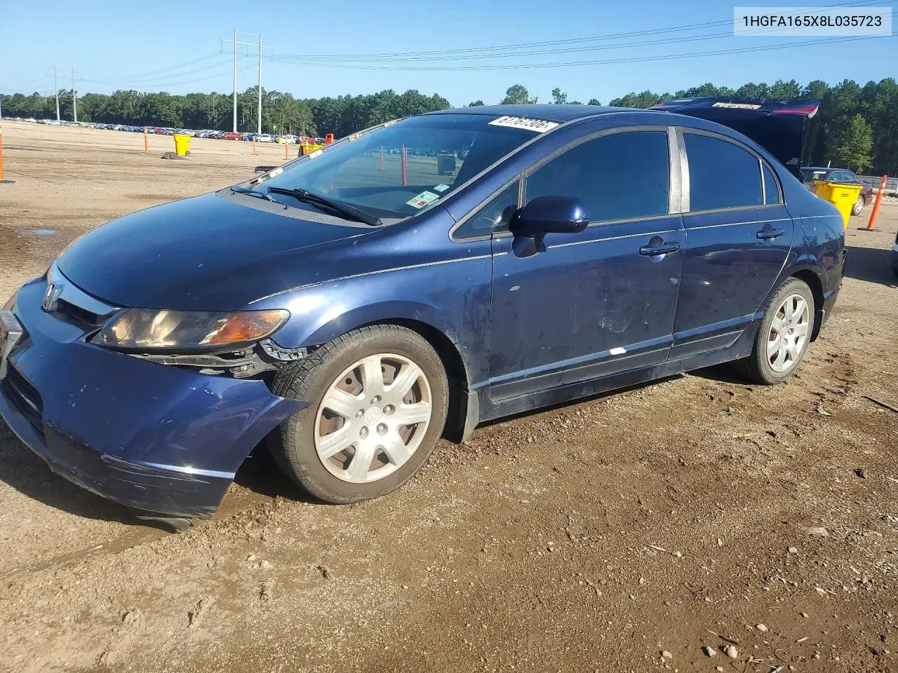 2008 Honda Civic Lx VIN: 1HGFA165X8L035723 Lot: 61767306
