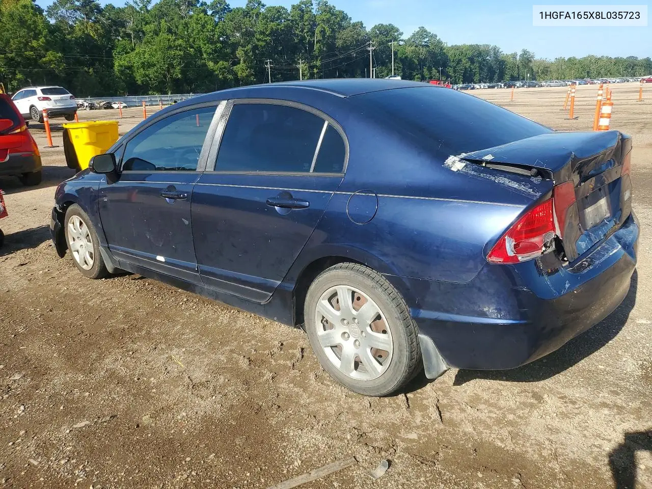 2008 Honda Civic Lx VIN: 1HGFA165X8L035723 Lot: 61767306