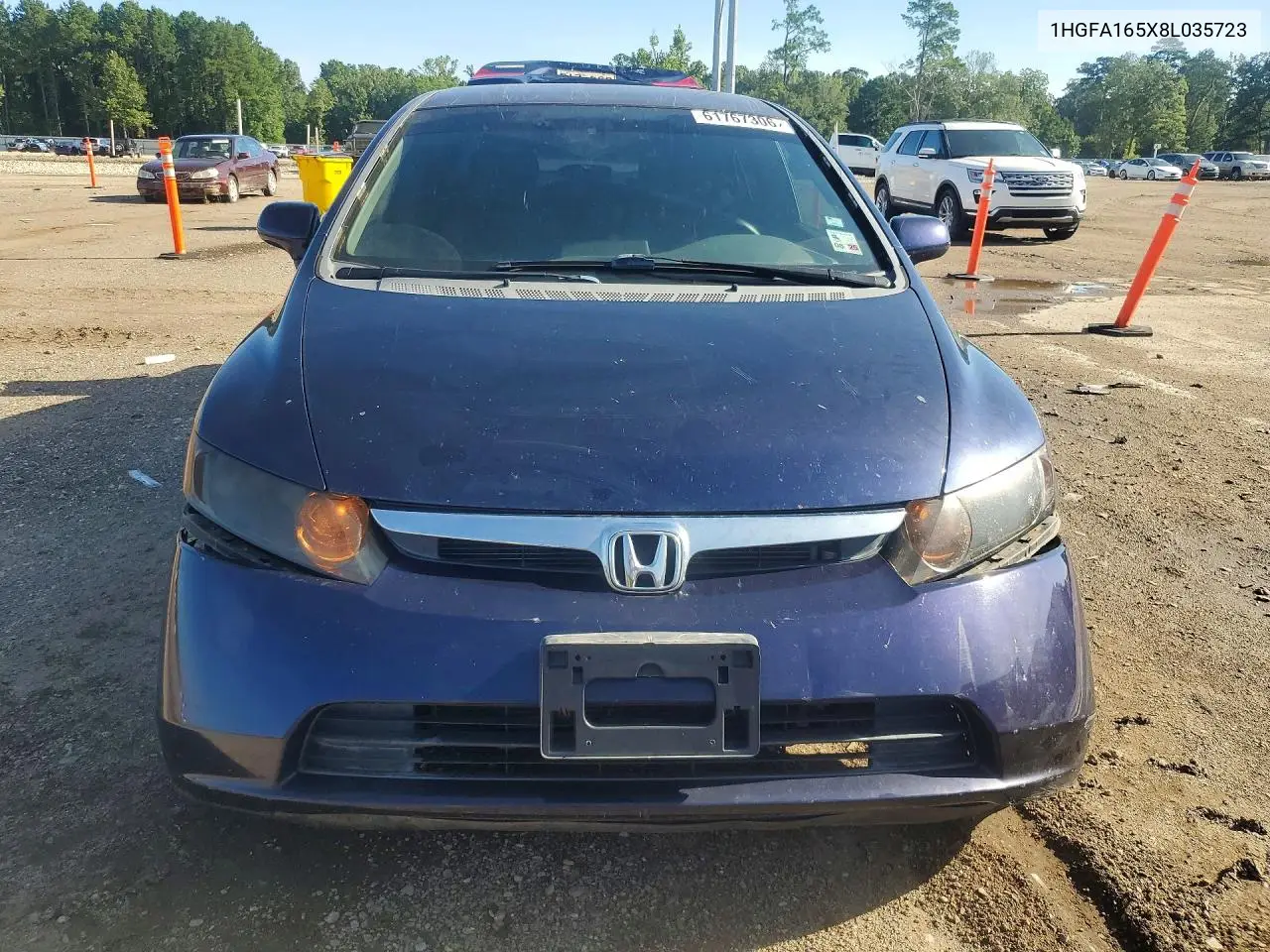 2008 Honda Civic Lx VIN: 1HGFA165X8L035723 Lot: 61767306