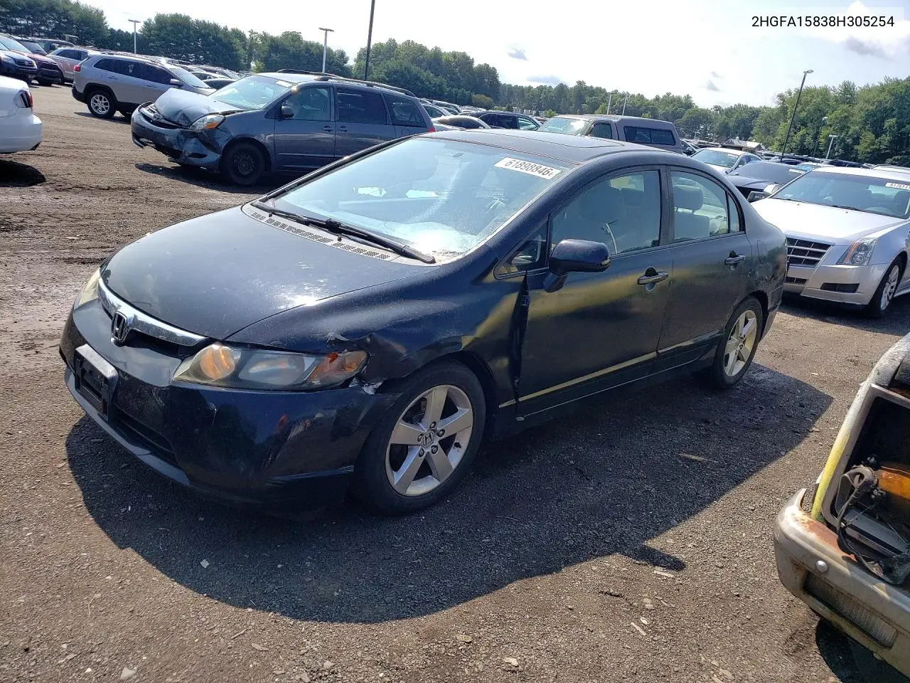 2008 Honda Civic Ex VIN: 2HGFA15838H305254 Lot: 61898846