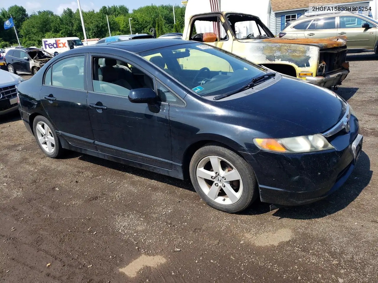 2008 Honda Civic Ex VIN: 2HGFA15838H305254 Lot: 61898846
