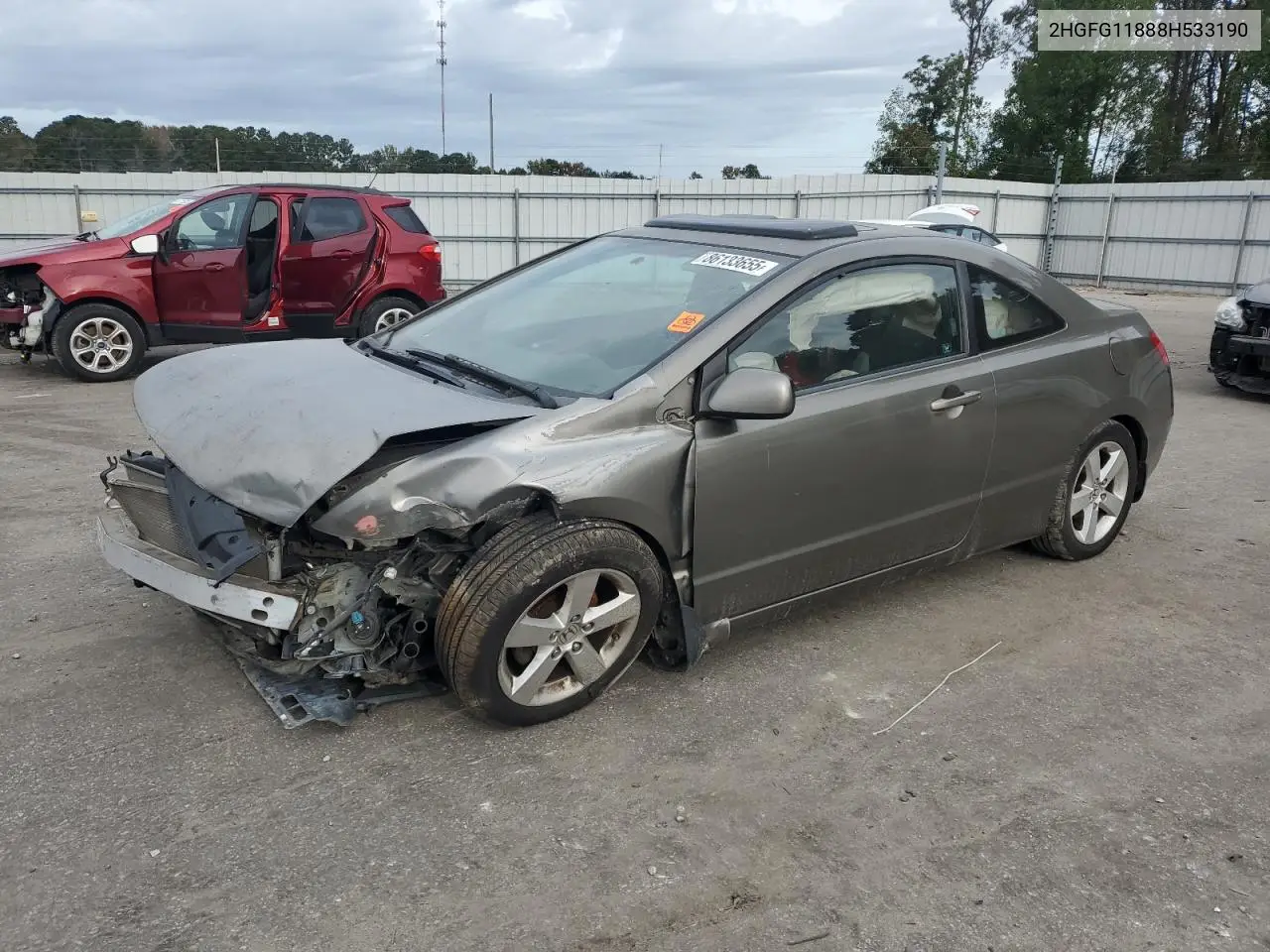2HGFG11888H533190 2008 Honda Civic Ex