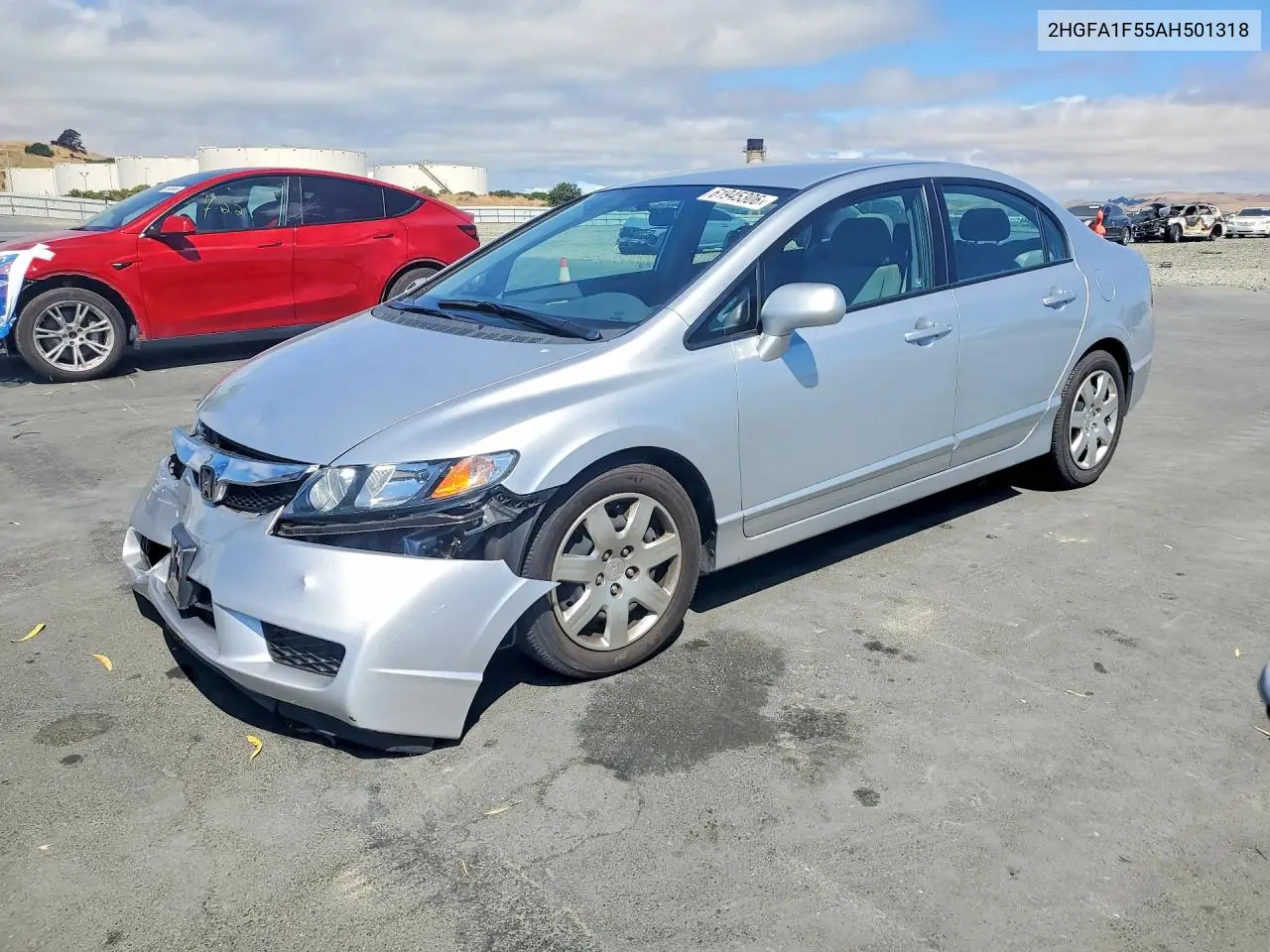 2010 Honda Civic Lx VIN: 2HGFA1F55AH501318 Lot: 61945306