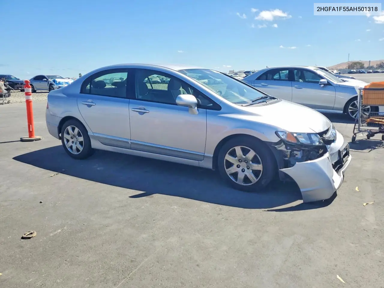 2010 Honda Civic Lx VIN: 2HGFA1F55AH501318 Lot: 61945306