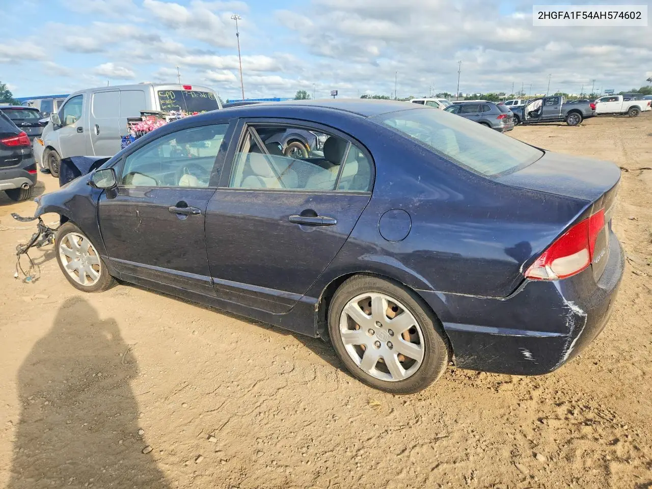 2010 Honda Civic Lx VIN: 2HGFA1F54AH574602 Lot: 62201296