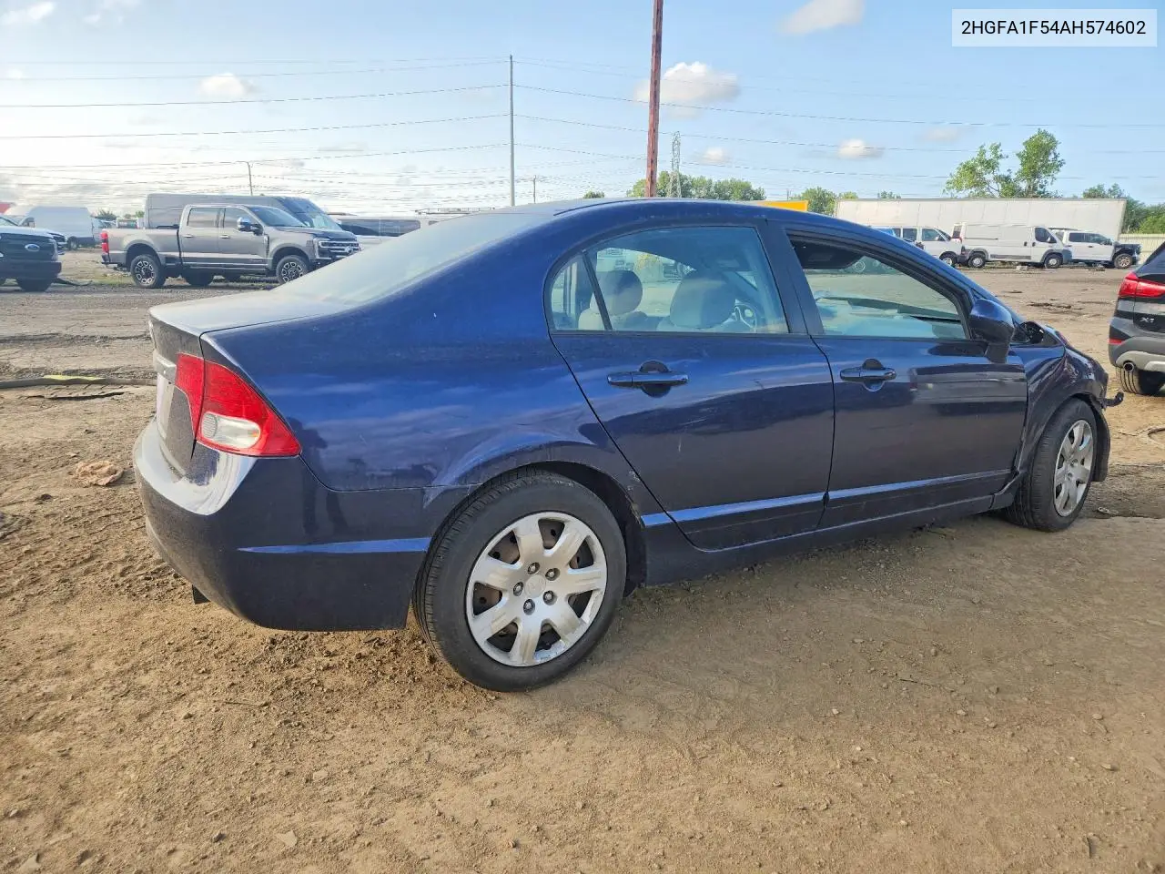 2010 Honda Civic Lx VIN: 2HGFA1F54AH574602 Lot: 62201296
