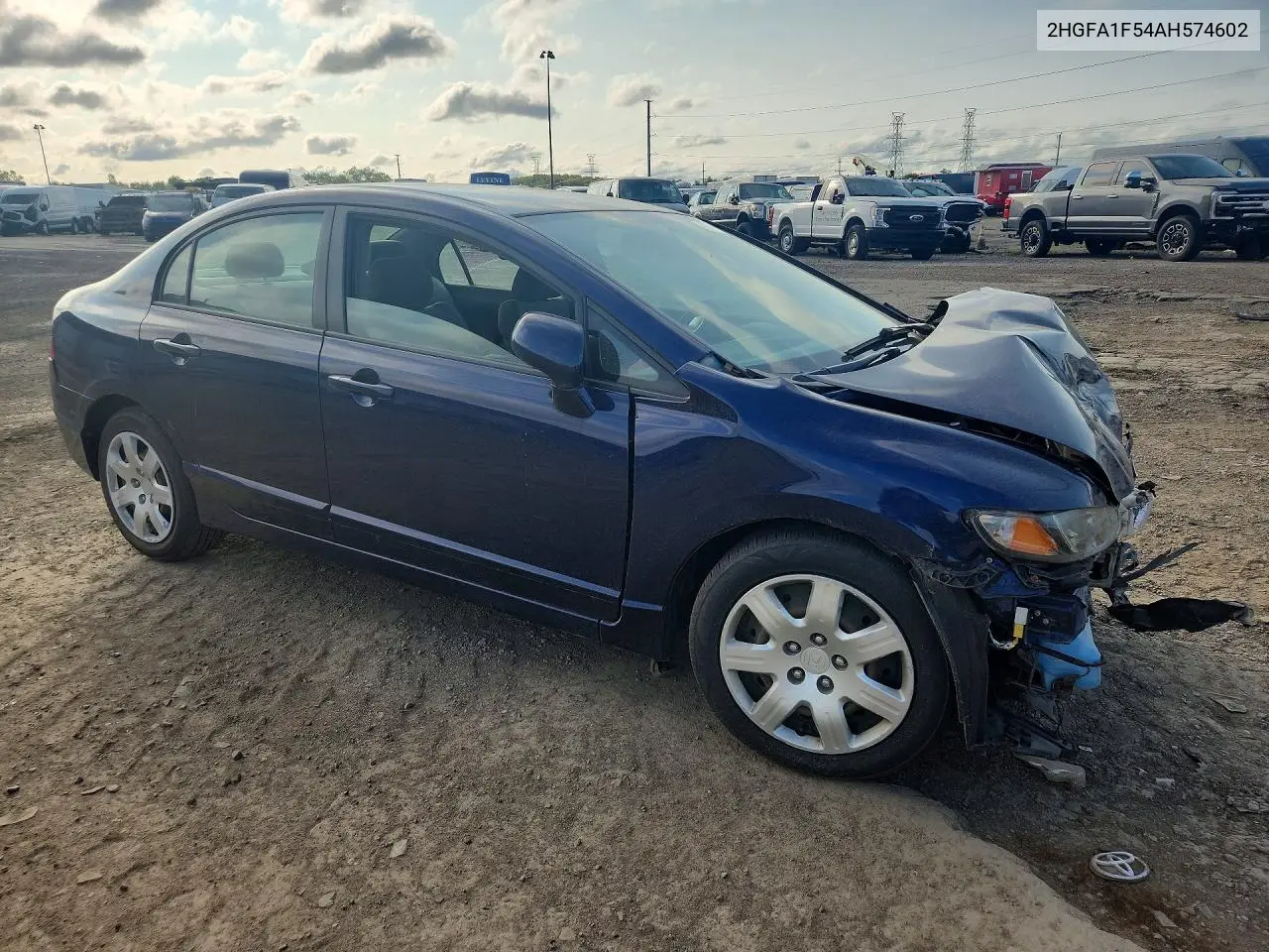 2010 Honda Civic Lx VIN: 2HGFA1F54AH574602 Lot: 62201296
