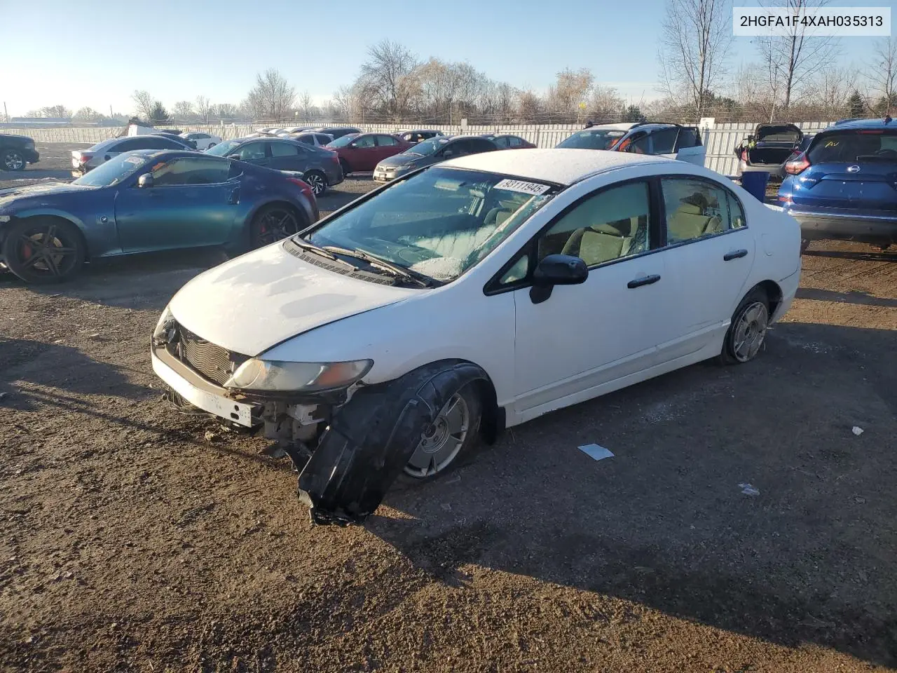 2HGFA1F4XAH035313 2010 Honda Civic Dx-G