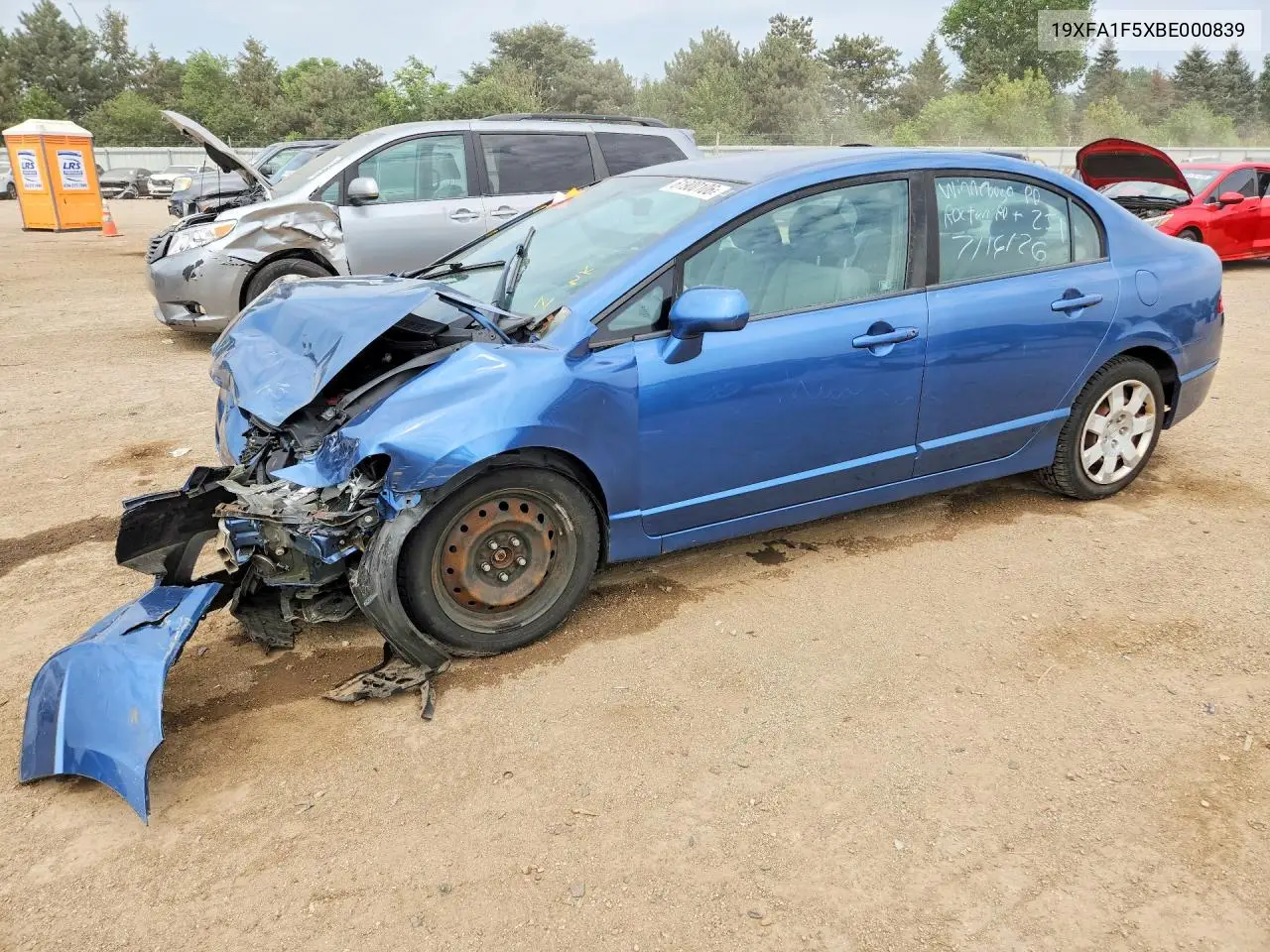 19XFA1F5XBE000839 2011 Honda Civic Lx