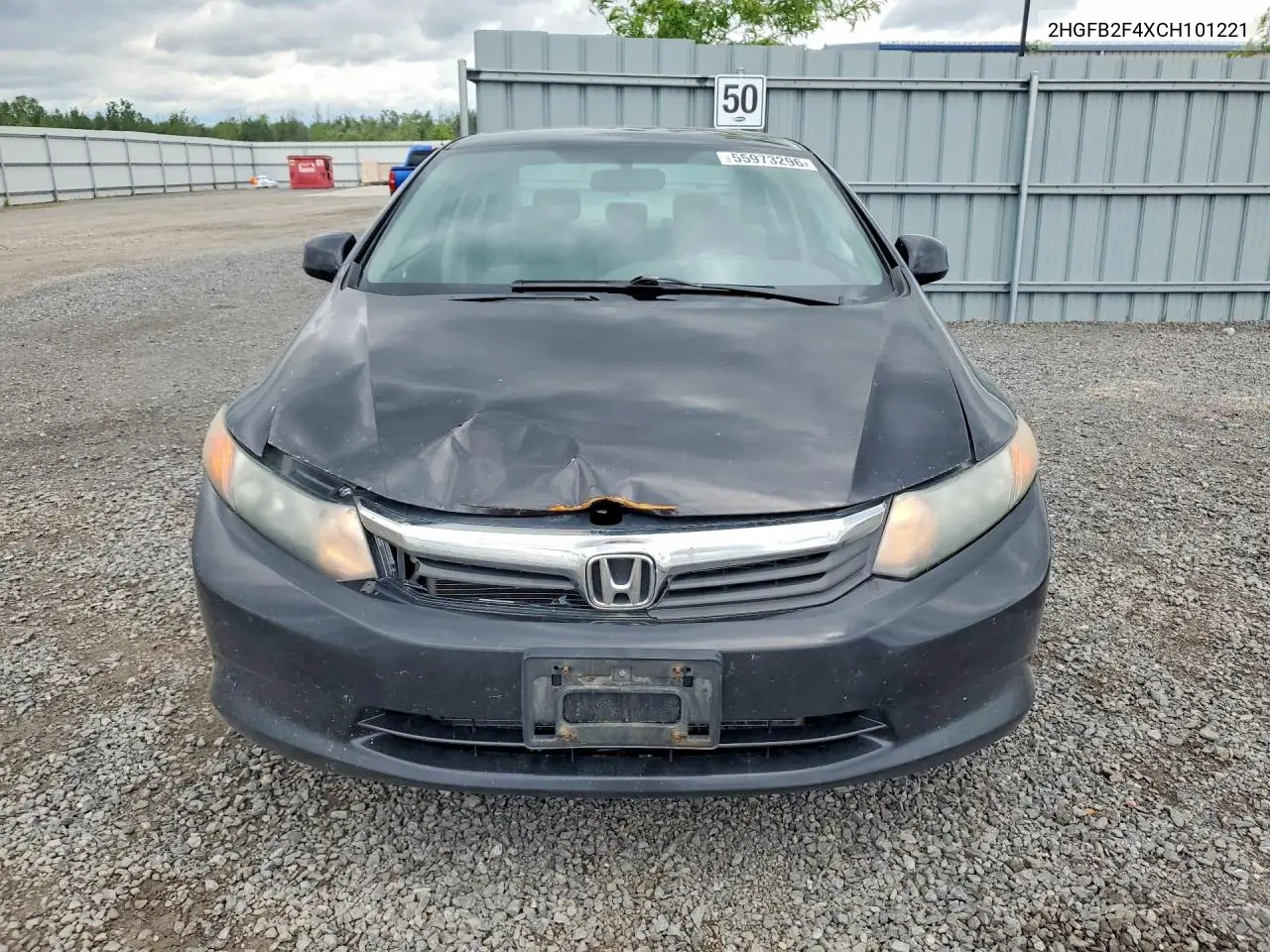 2012 Honda Civic Lx VIN: 2HGFB2F4XCH101221 Lot: 55973296