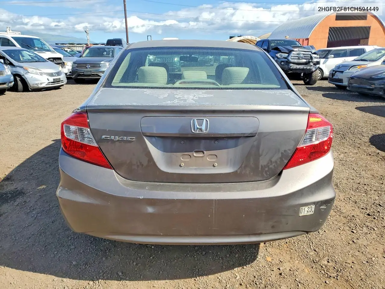2012 Honda Civic Ex VIN: 2HGFB2F81CH594449 Lot: 56177866