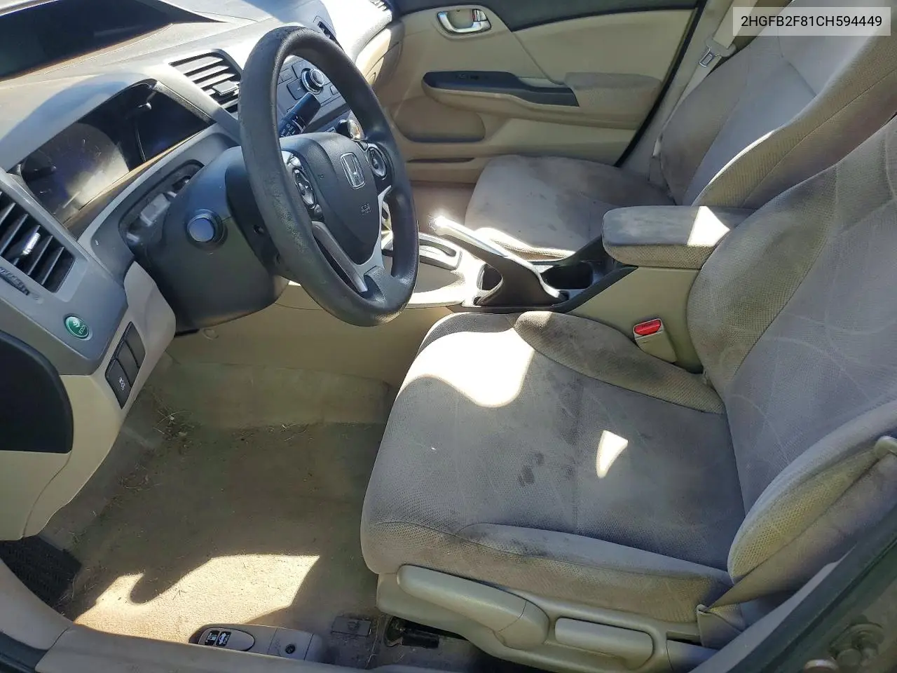 2012 Honda Civic Ex VIN: 2HGFB2F81CH594449 Lot: 56177866