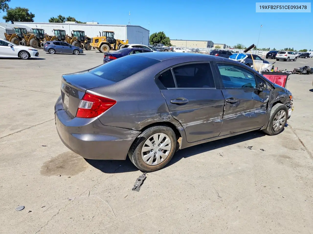 2012 Honda Civic Lx VIN: 19XFB2F51CE093478 Lot: 60037756