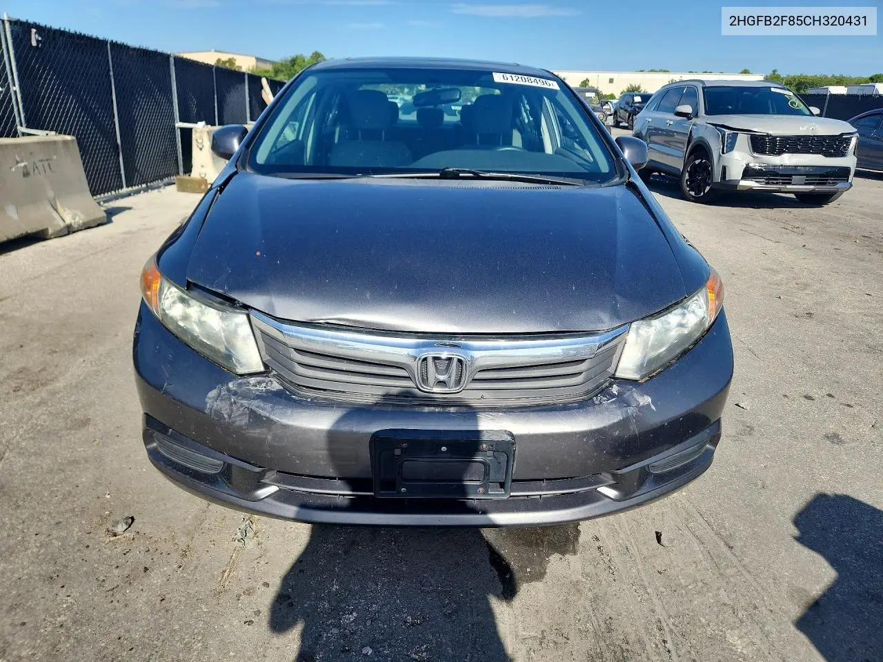 2012 Honda Civic Ex VIN: 2HGFB2F85CH320431 Lot: 61208496