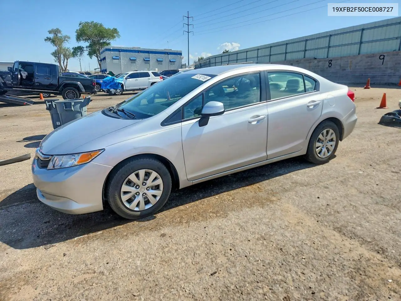 2012 Honda Civic Lx VIN: 19XFB2F50CE008727 Lot: 61292186