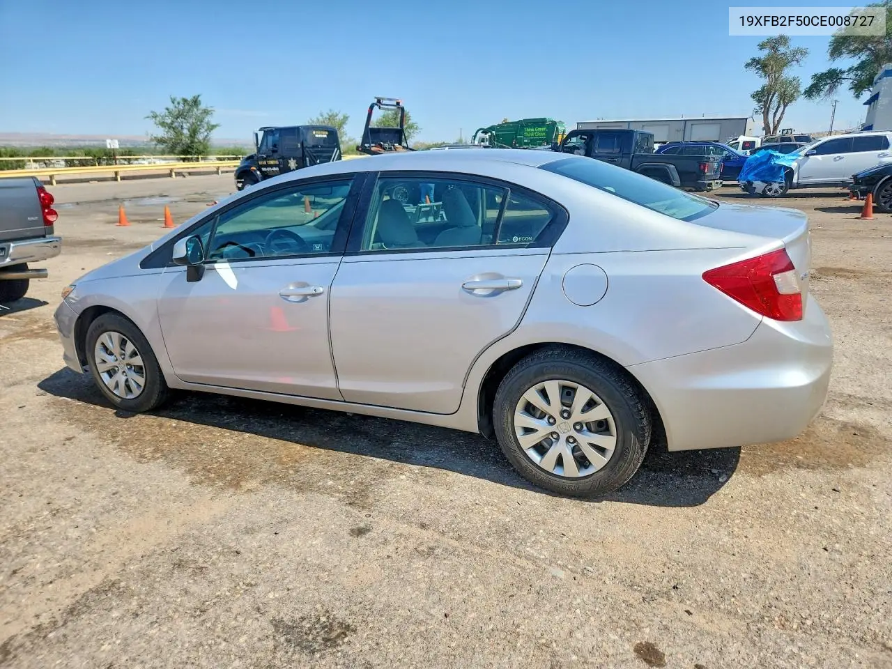 2012 Honda Civic Lx VIN: 19XFB2F50CE008727 Lot: 61292186
