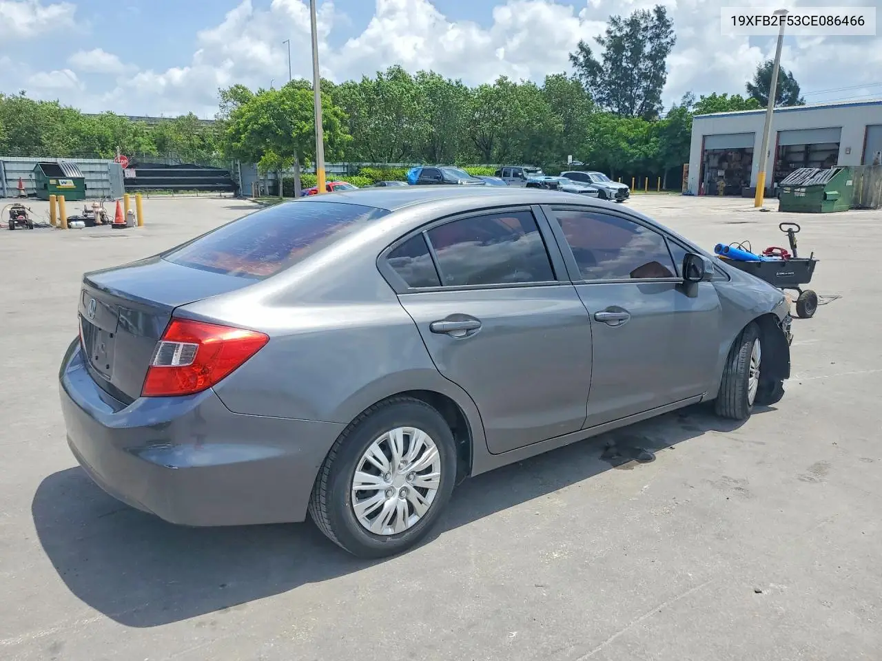 2012 Honda Civic Lx VIN: 19XFB2F53CE086466 Lot: 61775496