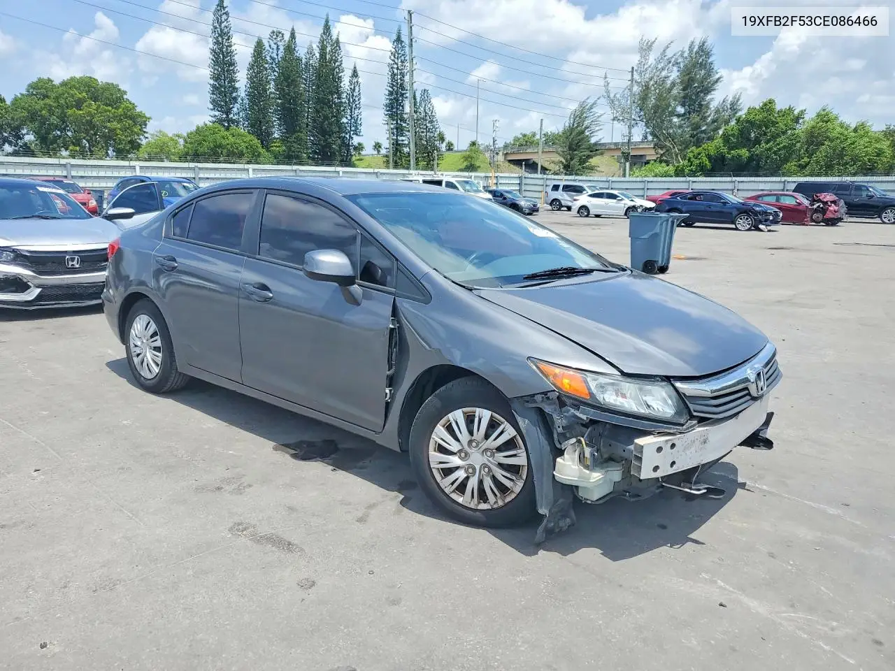 2012 Honda Civic Lx VIN: 19XFB2F53CE086466 Lot: 61775496