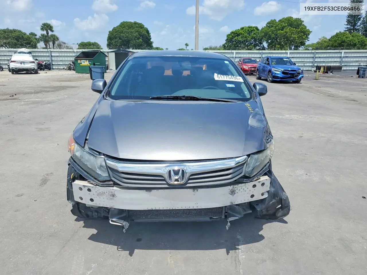 2012 Honda Civic Lx VIN: 19XFB2F53CE086466 Lot: 61775496