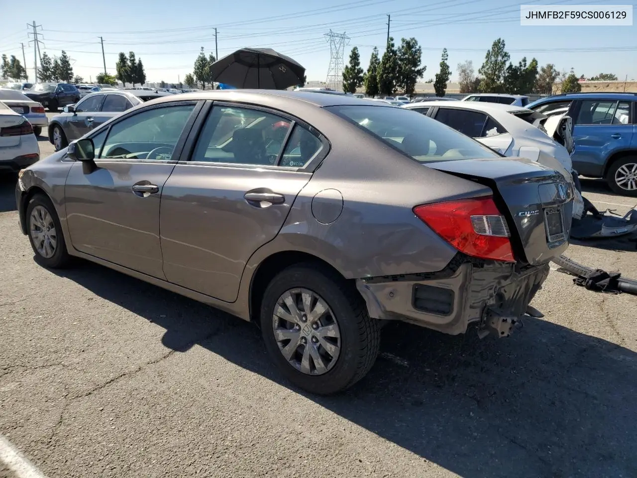 JHMFB2F59CS006129 2012 Honda Civic Lx