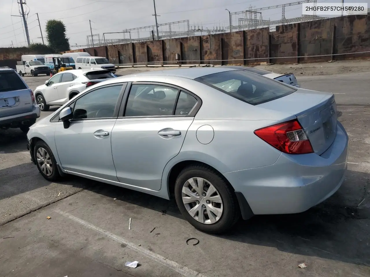 2HGFB2F57CH549280 2012 Honda Civic Lx