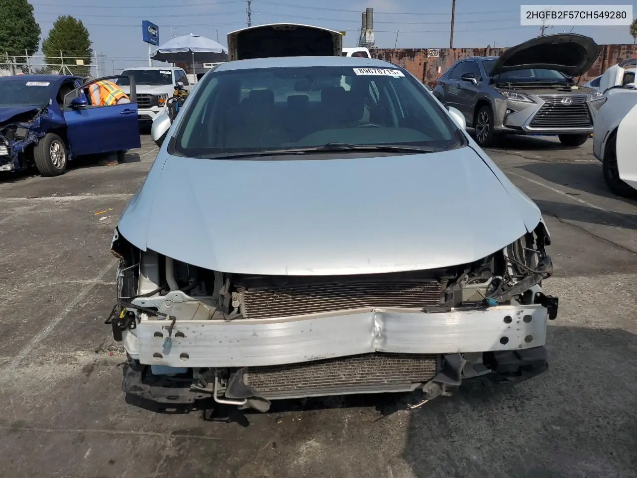 2HGFB2F57CH549280 2012 Honda Civic Lx