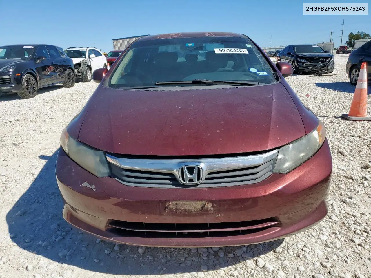 2HGFB2F5XCH575243 2012 Honda Civic Lx
