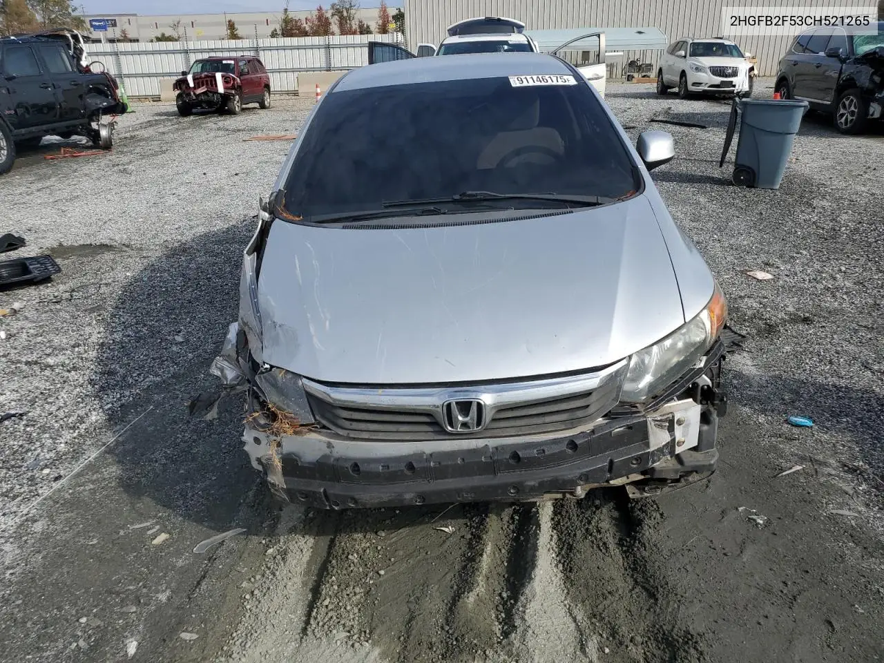 2HGFB2F53CH521265 2012 Honda Civic Lx