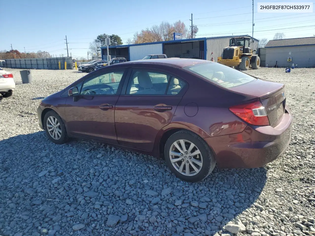 2HGFB2F87CH533977 2012 Honda Civic Ex