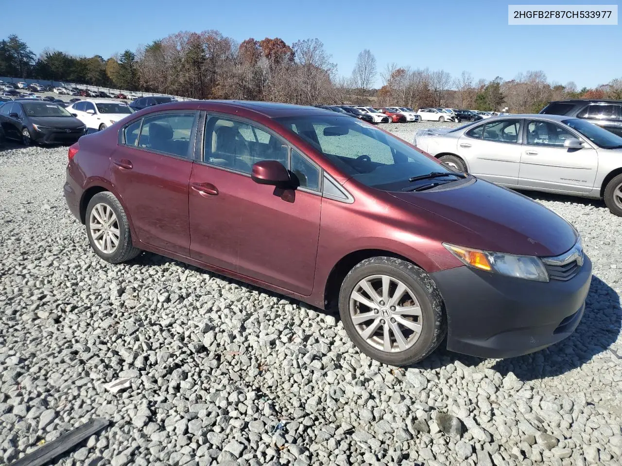 2HGFB2F87CH533977 2012 Honda Civic Ex