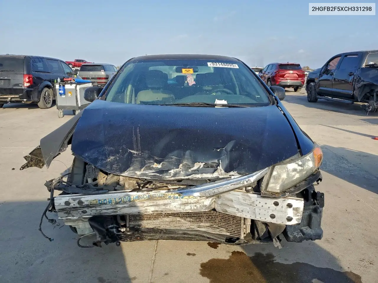 2HGFB2F5XCH331298 2012 Honda Civic