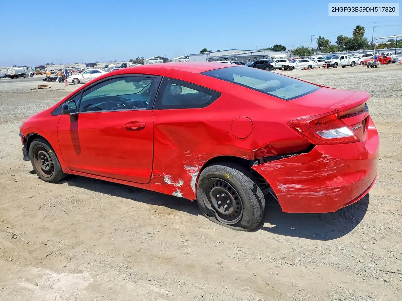 2013 Honda Civic Lx VIN: 2HGFG3B59DH517820 Lot: 60331116