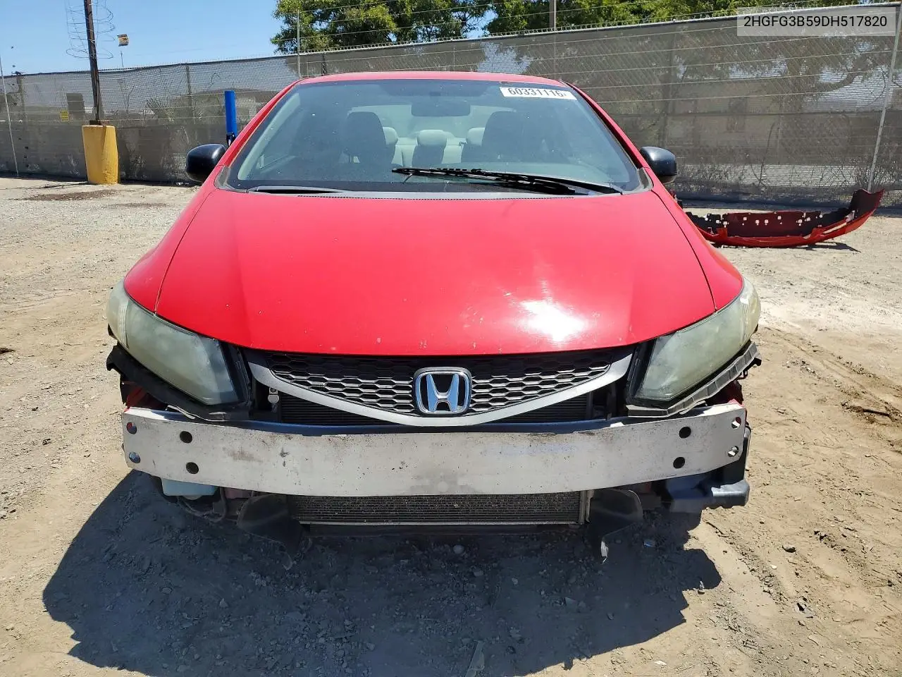 2013 Honda Civic Lx VIN: 2HGFG3B59DH517820 Lot: 60331116