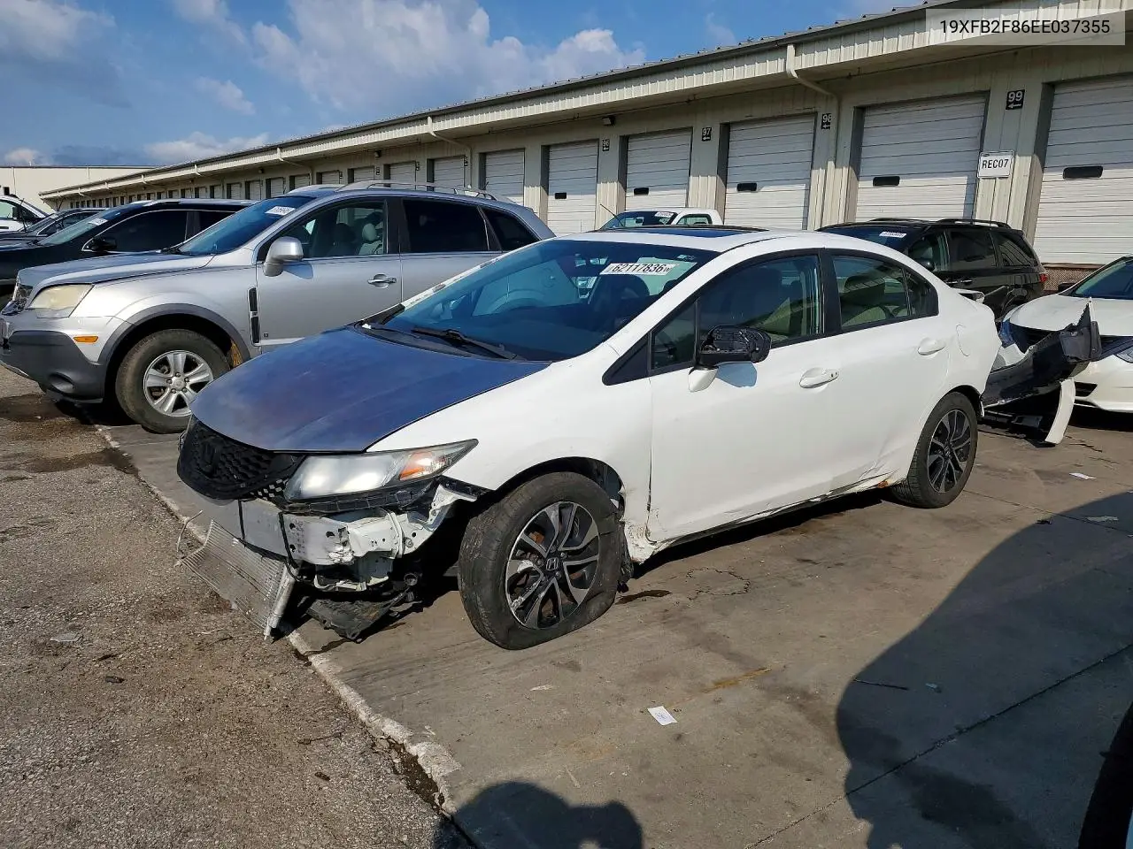 2014 Honda Civic Ex VIN: 19XFB2F86EE037355 Lot: 62117836