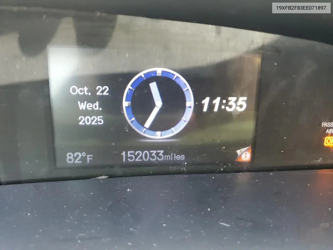 19XFB2F83EE071897 2014 Honda Civic Ex